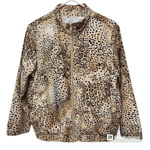 WOMENS KENETH TOOL GOLF ‎ Medium PETITE LIGHT WEIGHT COTTON ZIPPER FRONT JACKET